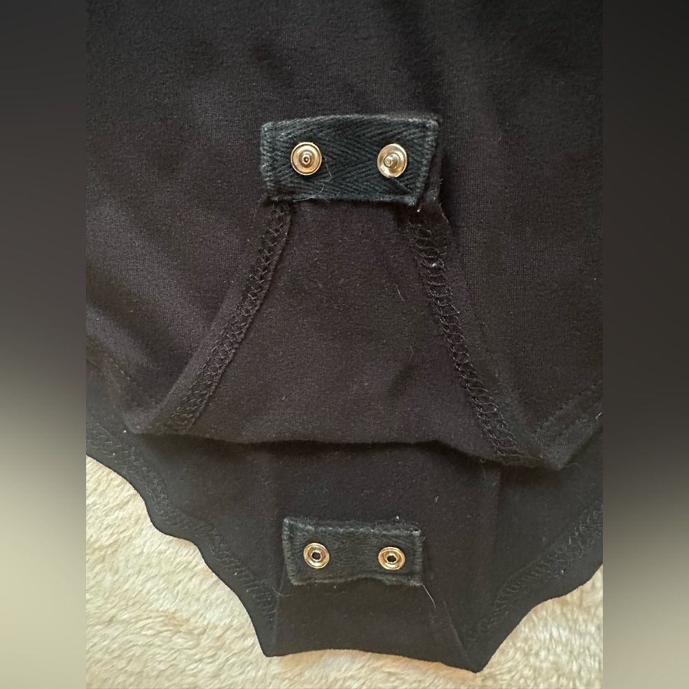 Gaze Black Sleeveless Women’s Bodysuit - Picture 3 of 4